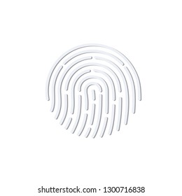 ID app icon. Fingerprint vector illustration on white isolated background.