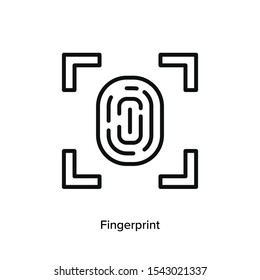 ID app icon. Fingerprint vector illustration