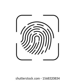 ID app icon. Fingerprint vector illustration