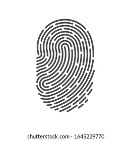 Icono de aplicación de Id. Ilustración vectorial de huellas dactilares