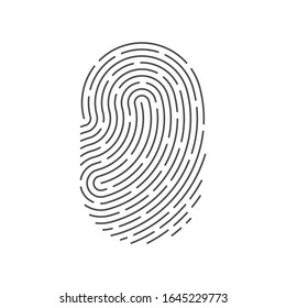 ID app icon. Fingerprint vector illustration