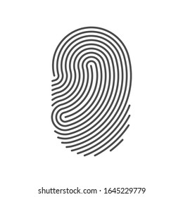 ID app icon. Fingerprint vector illustration