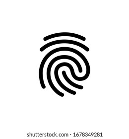 ID app icon. Fingerprint vector illustration EPS 10