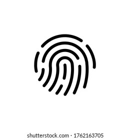Icono de aplicación ID. Ilustración vectorial de huellas digitales