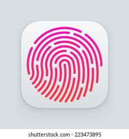 ID app icon. Fingerprint vector illustration 