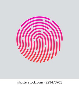 ID app icon. Fingerprint vector illustration 