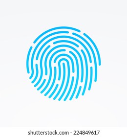 ID app icon. Fingerprint vector illustration