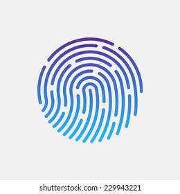 ID app icon. Fingerprint vector illustration