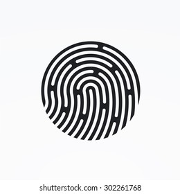 ID app icon. Fingerprint vector illustration