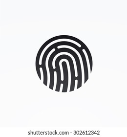 ID app icon. Fingerprint vector illustration