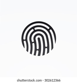 ID app icon. Fingerprint vector illustration