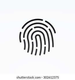 ID app icon. Fingerprint vector illustration