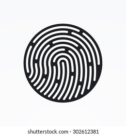 ID app icon. Fingerprint vector illustration