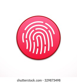 ID app icon. Fingerprint vector illustration