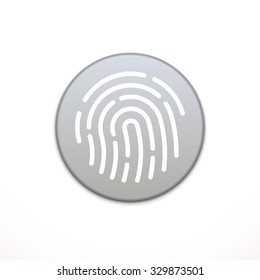 ID app icon. Fingerprint vector illustration