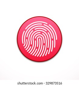 ID app icon. Fingerprint vector illustration