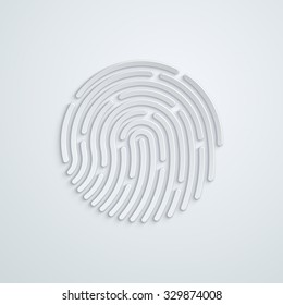 ID app icon. Fingerprint vector illustration