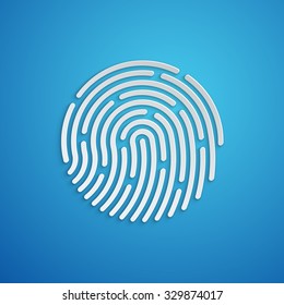 ID app icon. Fingerprint vector illustration