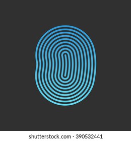 id app icon fingerprint vector illustration sign flat human symbol