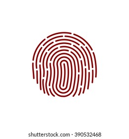 id app icon fingerprint vector illustration sign flat human symbol