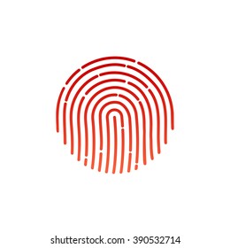 ID app icon. Fingerprint vector illustration.  Sign Flat. fingerprint icon app. Human fingerprint. Fingerprint ID symbol.