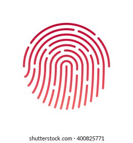 ID app icon. Fingerprint vector illustration