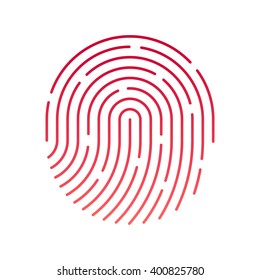 ID app icon. Fingerprint vector illustration
