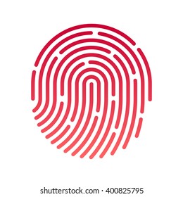 ID app icon. Fingerprint vector illustration