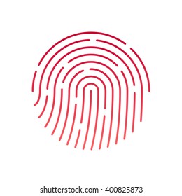 ID app icon. Fingerprint vector illustration