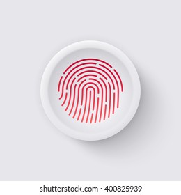 ID app icon. Fingerprint vector illustration