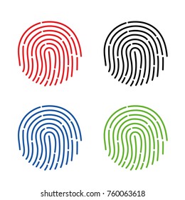 ID app icon. Fingerprint vector illustration