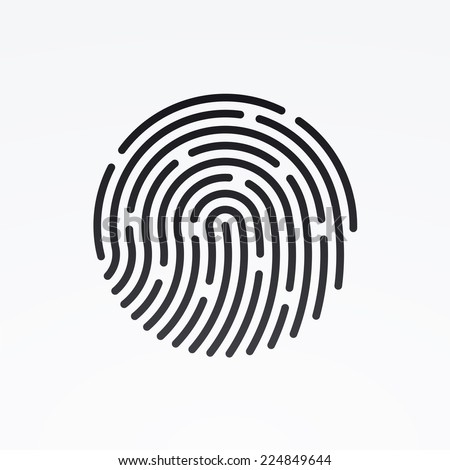 ID app icon. Fingerprint vector illustration