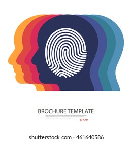 ID app icon.  Scanning fingerprint illustration.