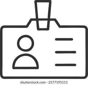 ID Badge Design Icon for Employee Identification, Perfect for Corporate Use