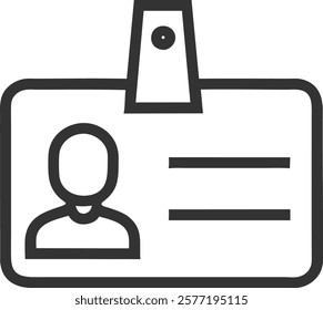 ID Badge Design Icon for Employee Identification, Perfect for Corporate Use