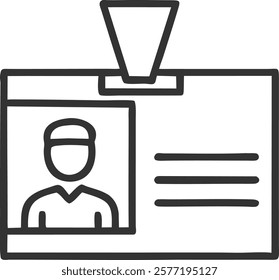 ID Badge Design Icon for Employee Identification, Perfect for Corporate Use
