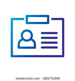 diseño de ilustración vectorial de iconos de estilos de degradado de id.