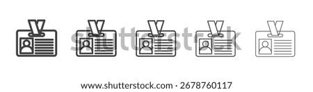ID badge icon design, logo, app, UI. Vector illustration, EPS