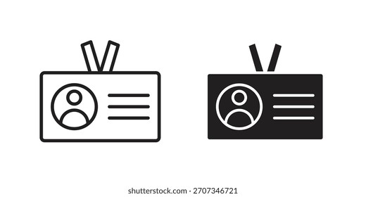 Icono de la insignia de la identificación. Colección plana y del estilo del movimiento. símbolo simple