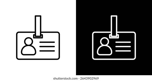 Ícone de emblema do ID Vetor gráfico definido para design de interface do usuário