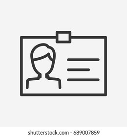 Id badge icon illustration isolated vector sign symbol