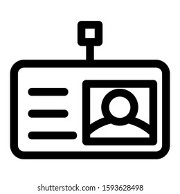 id badge icon isolated sign symbol vector illustration - high quality black style vector icons
