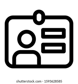 id badge icon isolated sign symbol vector illustration - high quality black style vector icons
