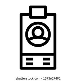 id badge icon isolated sign symbol vector illustration - high quality black style vector icons
