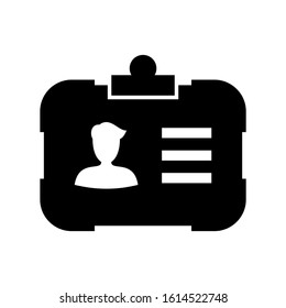 id badge icon isolated sign symbol vector illustration - high quality black style vector icons
