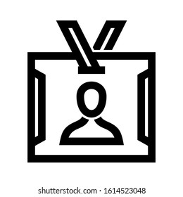id badge icon isolated sign symbol vector illustration - high quality black style vector icons
