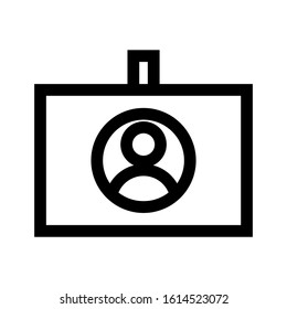 id badge icon isolated sign symbol vector illustration - high quality black style vector icons
