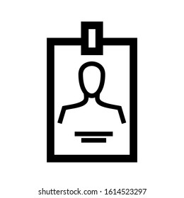 id badge icon isolated sign symbol vector illustration - high quality black style vector icons
