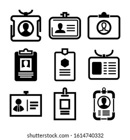 id badge icon isolated sign symbol vector illustration - Collection of high quality black style vector icons
