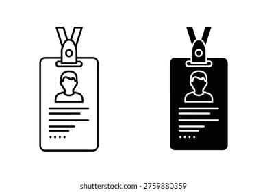 ID Badge Icon: Personal Identification, Access Card, and Employee Pass Symbol